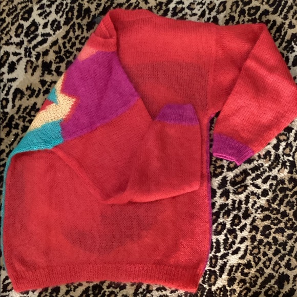 Jeanne Pierre grafiic mohair vintage sweater - Picture 2 of 7
